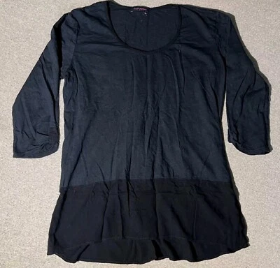 Fresh Produce 束腰上衣女式大码黑色休闲棉  — 第 1/4 张图片