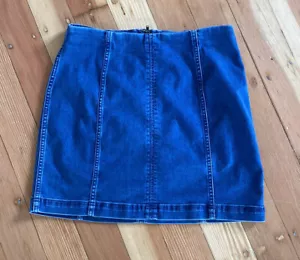 Free People Stretch Denim Skirt Size Medium/12 - Picture 1 of 4