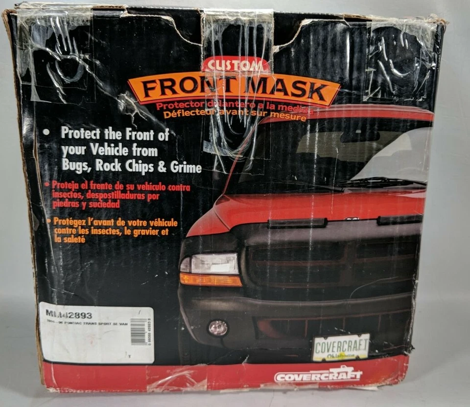 Covercraft MM42893 Front Mask Car Bra 1994 Pontiac Trans Sport SE Van NOS Custom - Image 1 of 4
