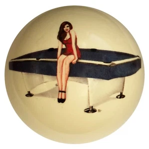 Pool/Billiards NEW! Pin-Up with Pool Table Collector's Cue Ball January Limited - Picture 1 of 1