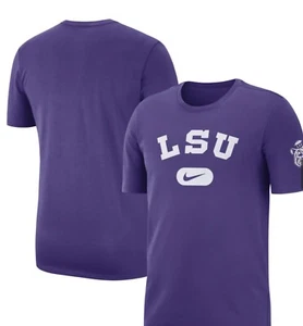Nike LSU Tigers T-Shirt Mens XLarge Purple Heavyweight Short Sleeves Louisiana - Picture 1 of 9