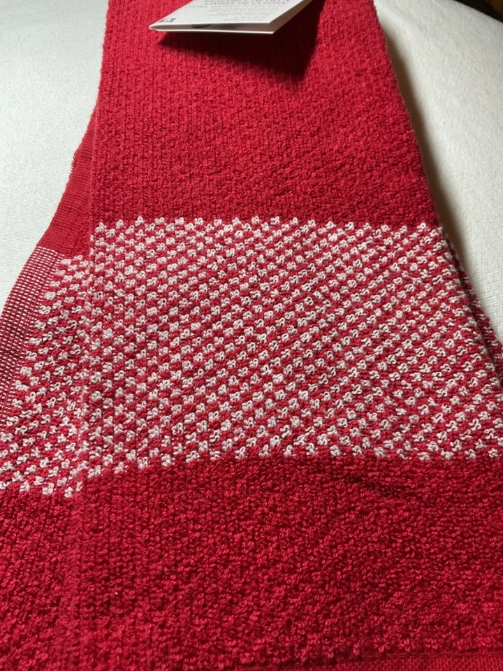 KITCHENAID TOALLAS DE COCINA (2) ROJO BLANCO 100% ALGODÓN NUEVO EN PAQUETE Foto 1 de 1