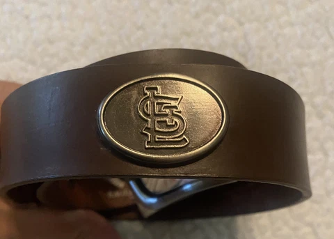 Adult MLB St. Louis Cardinals Belt, 32, Brown NWT, MSRP $39.99 Cover