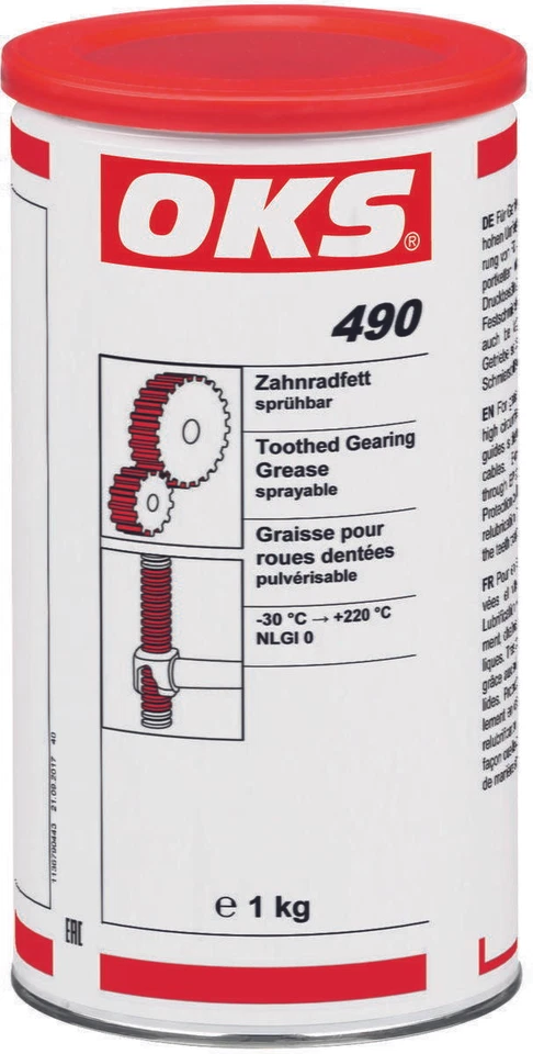 OKS 490 Zahnradfett 1 kg sprühbar, OGPF0S-30, EP Graphitfett - Bild 1 von 1