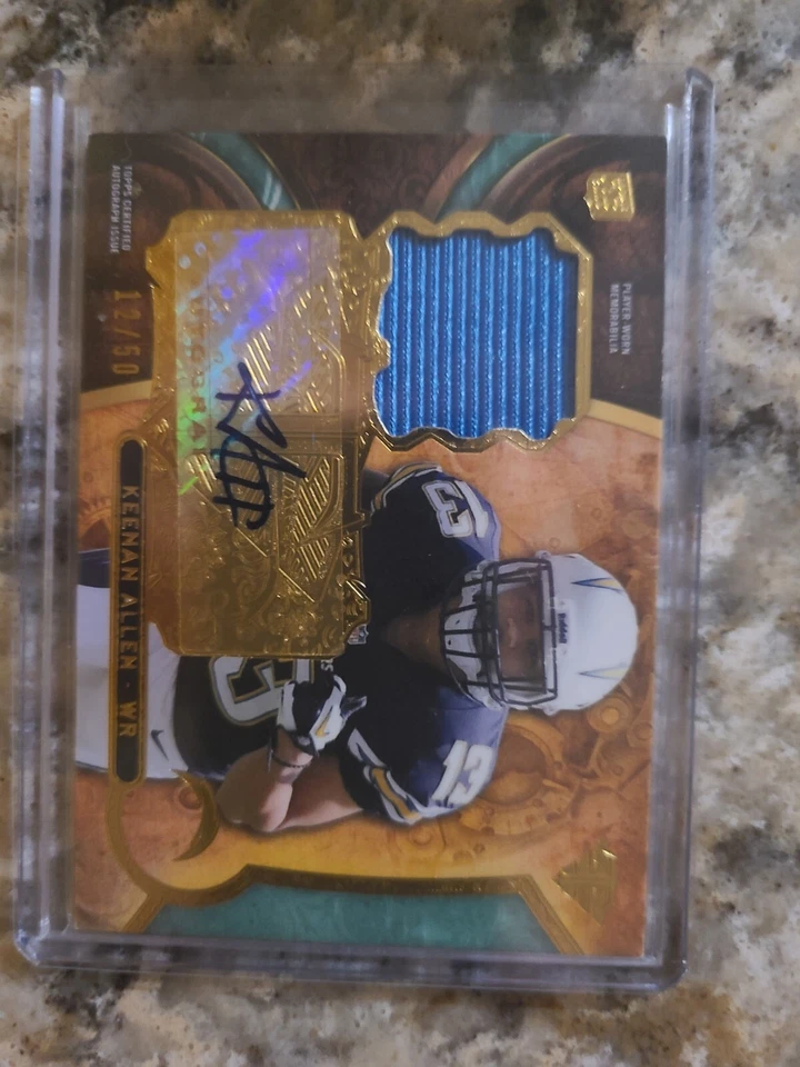 2013 Topps Triple Threads Keenan Allen Rookie RPA /50  Patch Auto Chargers Bears - Image 1 of 2