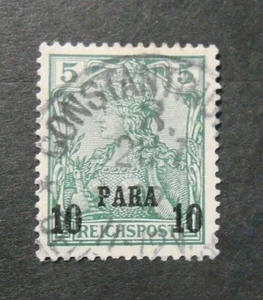 GERMANIA,GERMANY, KOLONIEN ,1900 Turkei"F Germania SVR" 10pa su 5pf US Mi.12I - Imagen 1 de 1