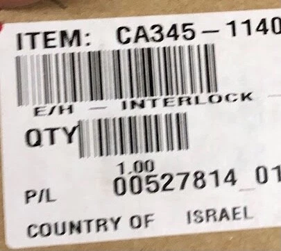 HP Indigo 3000/5000/5500 parts - CA345-11402 Interlock TOP AS  - Image 1 of 1