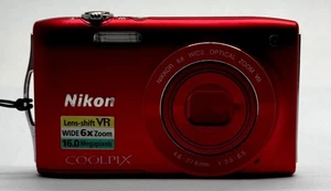 Nikon Digital Camera Coolpix S3300 16.0MP Red untested - No Charger - Picture 1 of 3