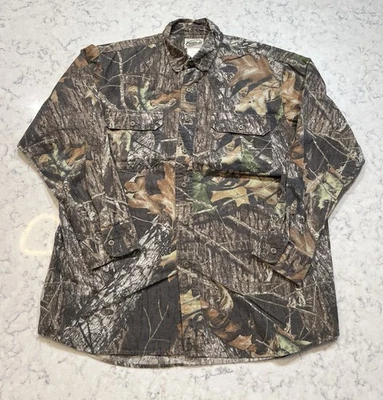 FieldStaff by Mossy Oak Camo Long Sleeve Button-Up Hunting Shirt Men’s Medium - Image 1 of 3