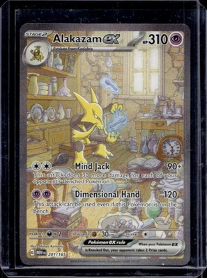 2023 Pokemon SV 151 MEW EN Alakazam ex #201/165 - Image 1 of 2
