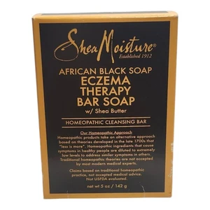 Shea Moisture  African Black Soap Eczema Therapy Bar Soap 5 OZ NEW - Picture 1 of 1