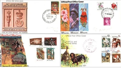 Australia 1974 Charter of Justice Aboriginal Art RSPCA Animal Definitives FDC - Image 1 of 4