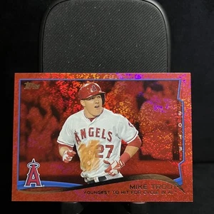 MIKE TROUT 2014 Topps Series 2 2013 Baseball Highlights Cycle Red Hot Foil #364 - Picture 1 of 3