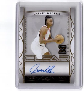 2023 Leaf Trinity Jabari Walker RC #CA-JW1 Clear Auto Gold #/35 - Bild 1 von 2