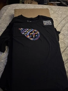 Nike Tennessee Titans crucial catch intercept cancer dri fit tee Xxl New Wot - Picture 1 of 5
