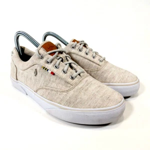 Guy Harvey Atlantic Women's Linen Comfort Sneakers Size 8.5 Off White Beige Tan - Picture 1 of 11