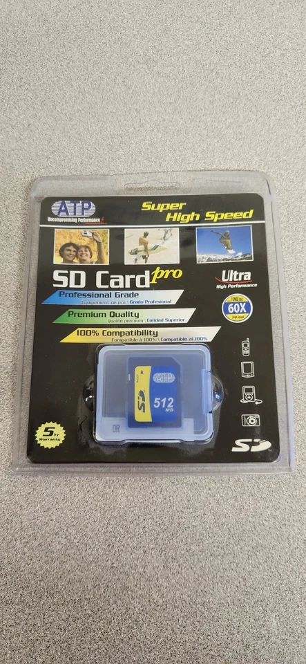 New ATP Super High Speed Professional Grade 512MB SD Card Pro - Image 1 of 2