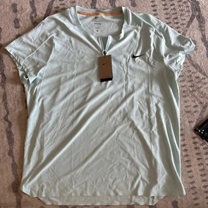 Nike Court Dri-FIT ADV Slam Tennis Top Shirt Mens 2XL DX5523 LIGHT GREEN XXL - Picture 1 of 5