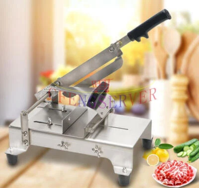 1PC New Manual Frozen Meat Slicer Kit Beef Slicing Machine Hotpot BBQ Silver - Image 1 of 4