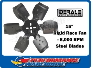 Derale 15" Rigid Race Fan Steel Blades Standard Rotation Steel Hub 17315 - Picture 1 of 2