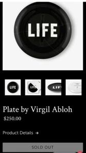 ┥Placa de artista de preventa proyecto Virgil Abloh placa de vida edición limitada de 250 - Imagen 1 de 5