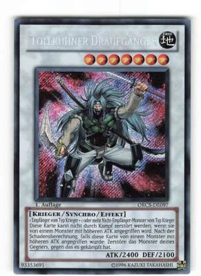 Yugioh TOLLKÜHNER DRAUFGÄNGER , orcs-de097 Secret Rare deutsch NM 1st - Bild 1 von 2