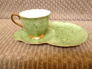 Vintage Royal Albert Gossamer Green Tennis Set Tea Cup Snack Saucer Plate - Picture 1 of 2