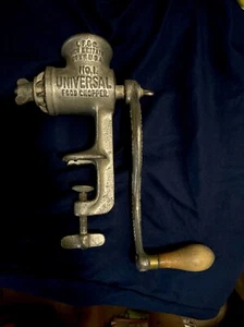 Universal Food Chopper New Great Britain USA No. 1 Grinder Vintage Kitchen Tool - Picture 1 of 6