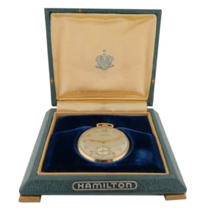 Hamilton Grade 400 21j 12s GF 5 Tooth Click 2-Star Rare OF Pocket Watch 45mm Box - Picture 1 of 8