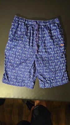 Tommy Bahama Para Hombres M Púrpura Martini Estampado Completo Tejido Pantalones Cortos Pijama Salón Foto 1 de 4