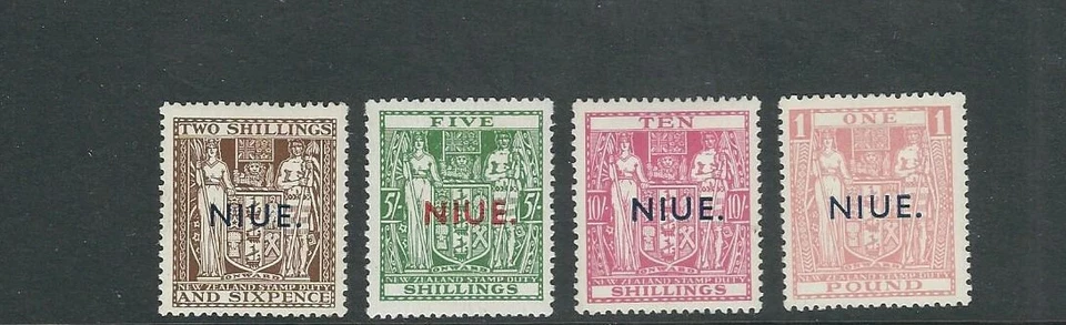 NIUE 1944 新西兰 ARMS 发行叠印(斯科特 85-89 新西兰和明星)VF MH zy20 — 第 1/1 张图片