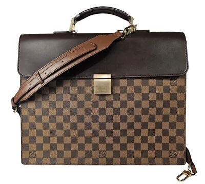 LOUIS VUITTON Damier Maletín Bolso de Hombro Hombre CEO Estuche Cuero Profesional Foto 1 de 4