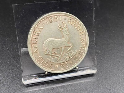 SÜDAFRIKA 5 SHILLINGS 1951 - SPRINGBOCK - GEORGE VI. - SILBER KM#40 - S. ERH. #1 - Bild 1 von 2