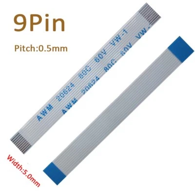 FOSWORD 9-Pin FFC/FPC Flexible Flat Cable Wire 20624 80C 60V VW-1 W:5mm Pitch 0.5mm
