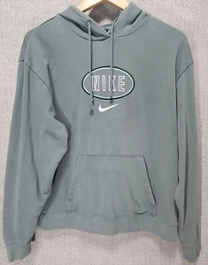 NIKE Mujer Universitario Tejido Pullover Sudadera con Capucha CZ8312-387 Verde Mediano B88 - Imagen 1 de 12