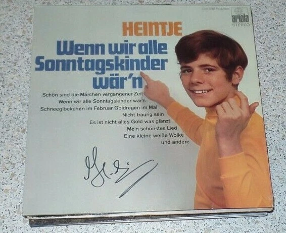 HEINTJE, original signed Vinyl *Wenn wir alle Sonntagskinder wären*  + LP (L2M) - Bild 1 von 1