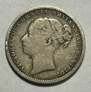 GREAT BRITAIN - Queen Victoria - Silver Shilling 1881  Km-734.4 - Picture 1 of 2