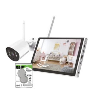 Megasat HS 260 Kameraset IP 3.0 MP & 1TB HDD Funk Videoüberwachung Full HD 10,1 - Bild 1 von 9