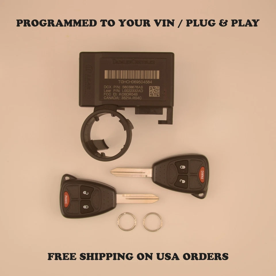 Dodge Durango Dakota 2004-2006 inmovilizador 56038676AS VIN programado Plug & Play Foto 1 de 4