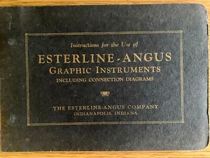 1923 PORTABLE UTILITY WATTMETER antique instructions booklet ESTERLINE-ANGUS CO. - Picture 1 of 9