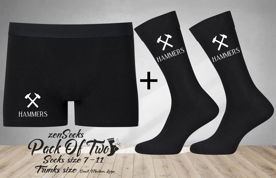 West Ham UTD упаковка из 2 сундуков нижнее белье папа парень день рождения рождественский подарок - Изображение 1 из 1