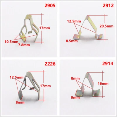 40 peças clipes de metal universais painel de instrumentos de carro rádio U cabo trava clipe de retenção - Imagem 1 de 4
