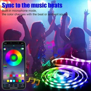 10M 15M 20M 5050 RGB LED Strip Lights Wifi Smart Bluetooth Control Music Adapter - Picture 1 of 26
