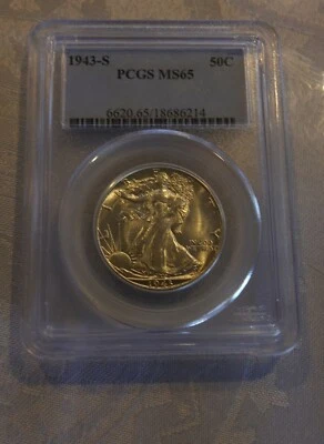 1943-S San Francisco Walking Liberty Half Dollar PCGS MS65 Better Date #6214 - Image 1 of 2
