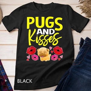 Camisas de San Valentín para niñas regalos amantes pug hombres mujeres niños camiseta unisex - Imagen 1 de 12