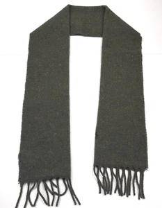 Polo Ralph Lauren Loden Green Wool Donegal Scarf Made in Italy Mens One Size - Picture 1 of 6