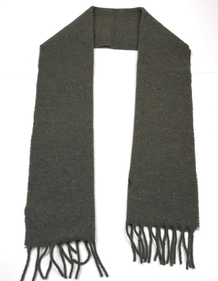 Polo Ralph Lauren Loden Green Wool Donegal Scarf Made in Italy Mens One Size - Image 1 of 4