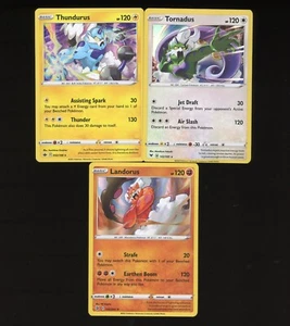 Thundurus Tornadus Landorus Holo Set Carta Pokemon Bianco e Nero - Foto 1 di 1