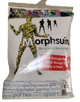 MORPHSUITS L COMMANDO MEN'S ADULT LG 5'4"-5'10 CAMOUFLAGE HALLOWEEN SPORT PARTY - Image 1 of 4