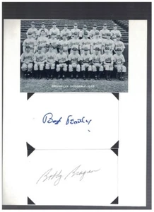 Boyd Bartley Bobby Bragan Brooklyn Dodgers Signed W/ Photos W/Our COA - Picture 1 of 1